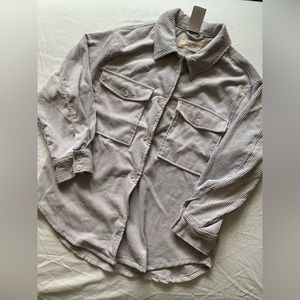 Grey corduroy shacket